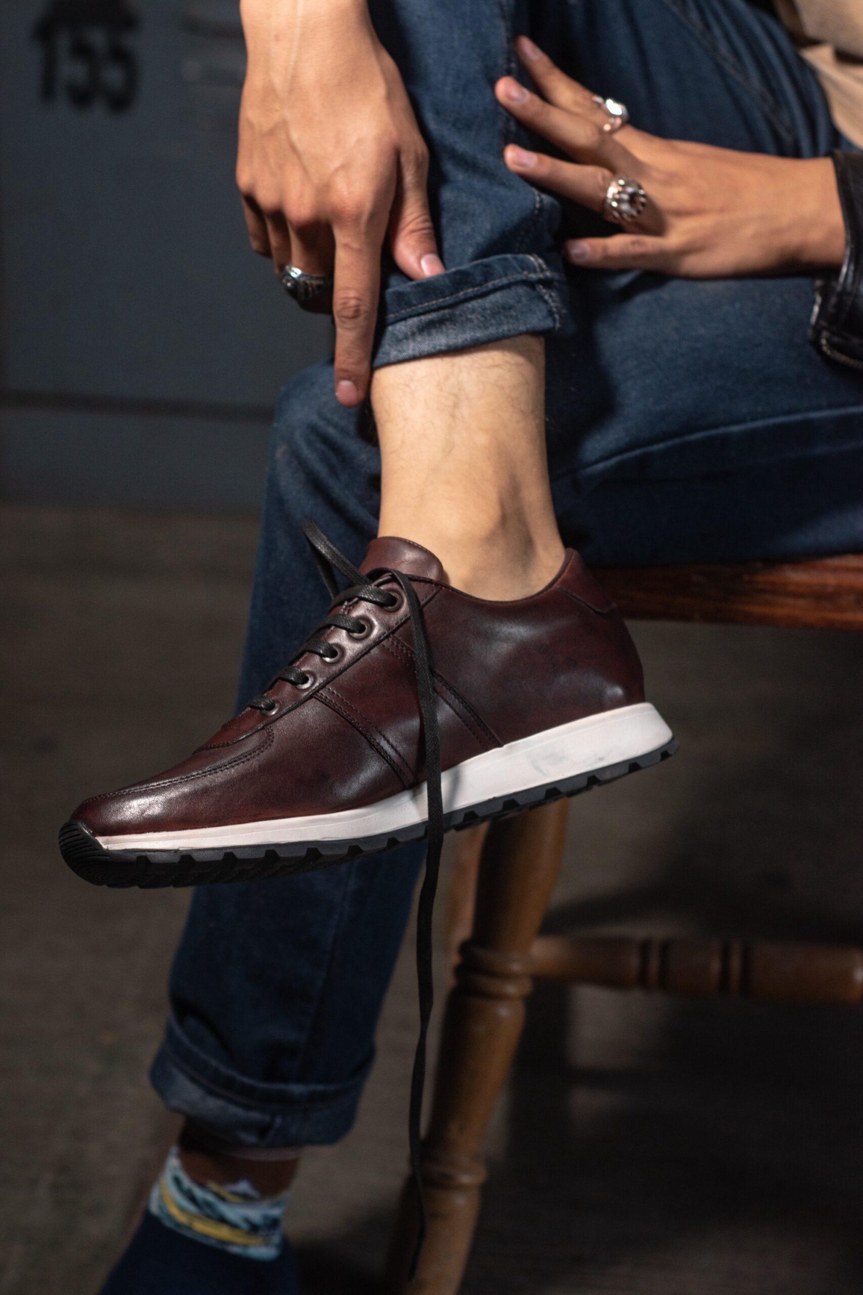 Sneaker Rocco piel red brown - Image 6